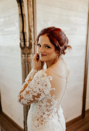 lace long sleeve bridal gown